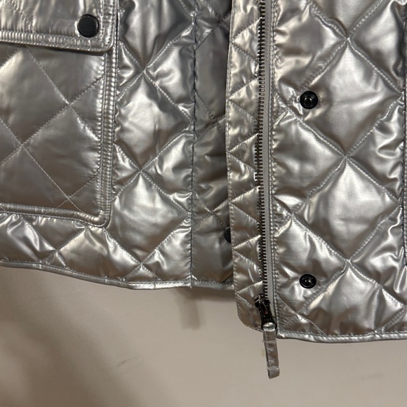 Talbots Shimmering Silver Quilted Vest - Picture 5 of 5
